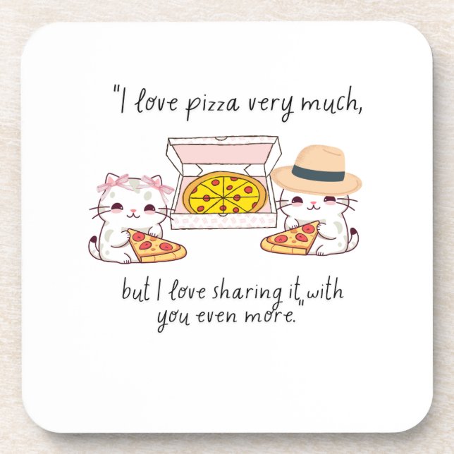 PORTA-COPO AMO PIZZA MUITO, GATOS (Frente)