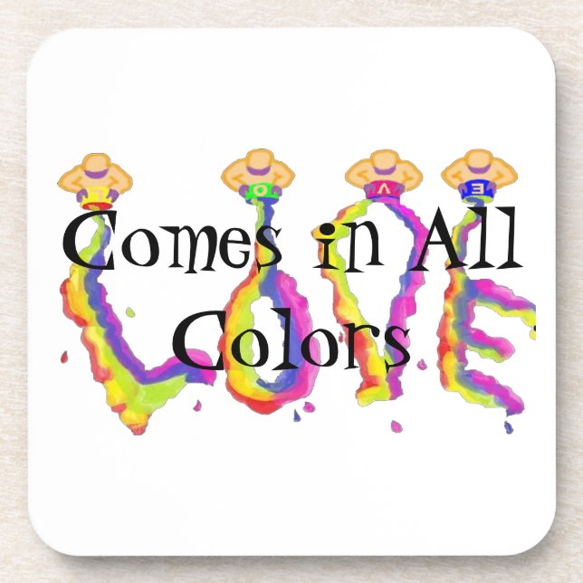 Porta-copo Amor em Todas as Cores (Frente)