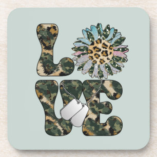 Porta-copo Amor Girassol Militar