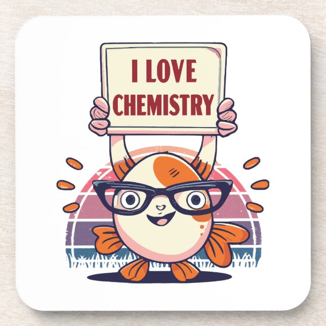 Porta-copo Amor Guppies e Química (Frente)