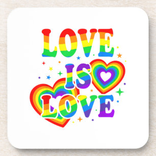 Porta-copo Amor LGBTQ é Amor Orgulho Gay Bandeira do Arco-Íri