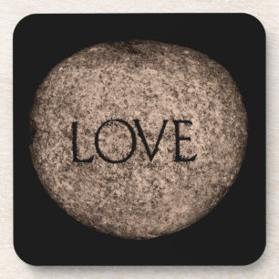 Porta-copo "Amor" Pedra Gravada