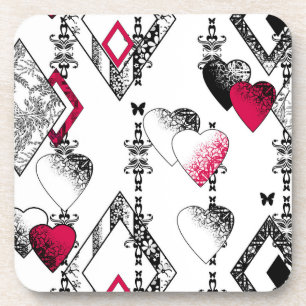 Porta-copo Amor, rede de pesca, patchwork