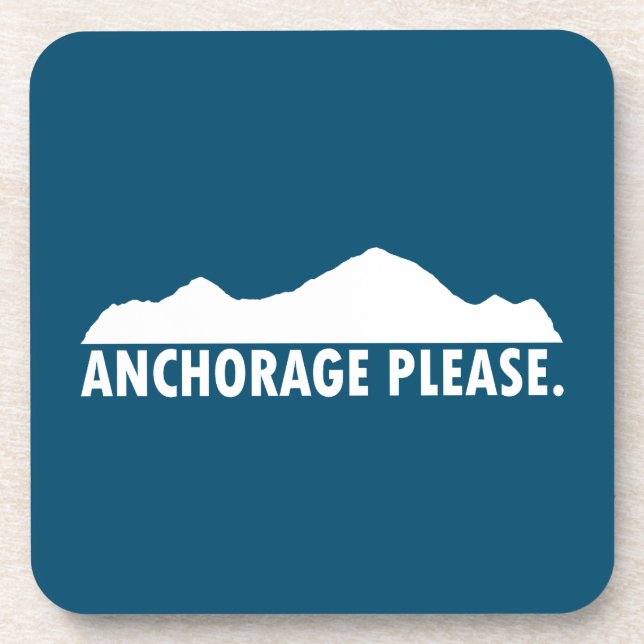 Porta-copo Anchorage Alaska, por favor (Frente)