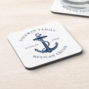 Porta-copo Âncora de Barco Náutico Família Cruzeiro Personali