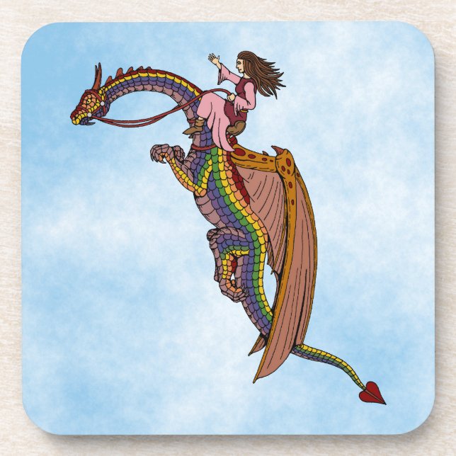 Porta-copo Andando pelo Dragão Arco-Íris (Frente)