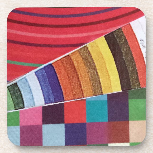 Porta-copo anéis, círculos e mini colagem (Frente)