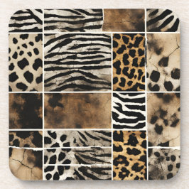 Porta-copo Animal Print - Hard Plastic Coasters