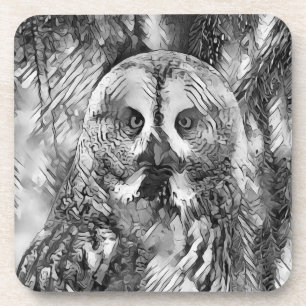 Porta-copo AnimalArtBW_Owl_001