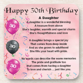 Porta-copo Aniversário de 30 anos do poema da filha