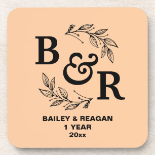 Porta-copo Aniversário de Casamento de ruas Deixa Motif Monog