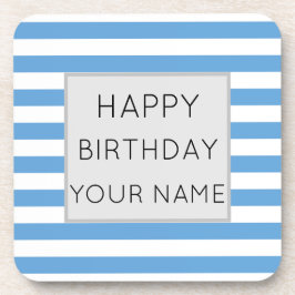 Porta-copo Aniversário Feliz Azul E Branco