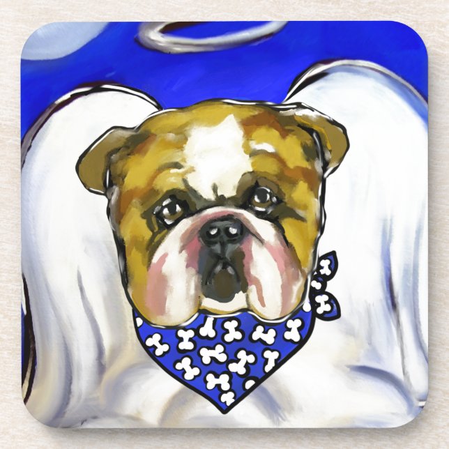 Porta-copo Anjo Bulldog (Frente)