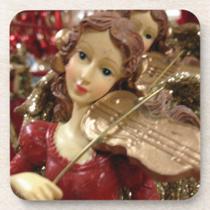 PORTA-COPO ANJO DE NATAL E SUPORTE DE VIOLINO