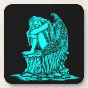 Porta-copo Anjo dormindo na pedra