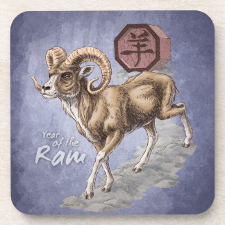 Porta-copo Ano Zodíaco Chinês da Arte Ram