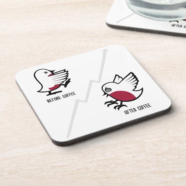 Porta-copo Antes e depois do café Zombie para o francês Engra (Left Side)