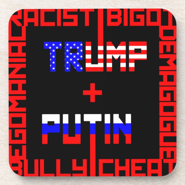 Porta-copo Anti Trump+Putin (Frente)