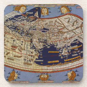 Porta-copo Antique Ptolemaic World Map, Johannes of Arnsheim