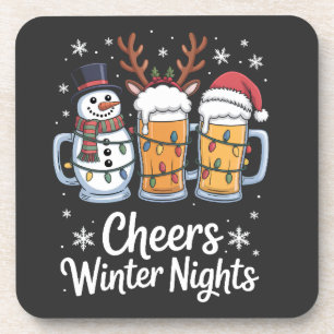 Porta-copo Aplaudimos Noites de Inverno Cervejas Boneco de Ne