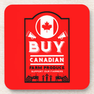 Porta-copo Apoie os Agricultores Canadenses