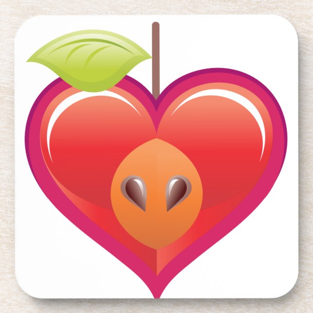 Porta-copo Apple Heart (Frente)