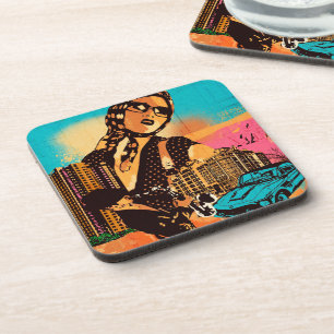 Porta-copo Aquarela Coaster De Bebidas Urbanas Coloridas