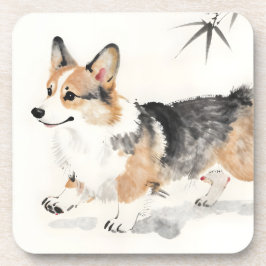 Porta-copo Aquarela Corgi – Arte Caprichosa de Cachorro com T