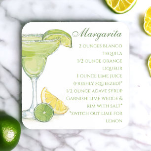 Porta-copo Aquarela Margarita Cocktail Recebe Aquarela