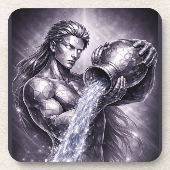 Porta-copo aquarius zodiac sign (Frente)