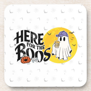 Porta-copo Aqui para os Boos   Beba e coloque seu Spook em ci