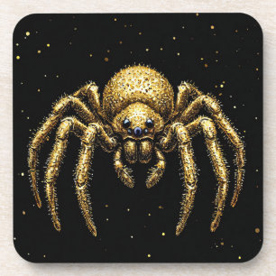 Porta-copo Aranha dourada