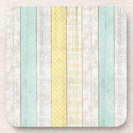 Porta-copo Arco Geométrico Rustic Mint & Yellow Boho