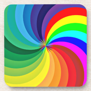 Porta-copo Arco-Íris Colorido Mandala