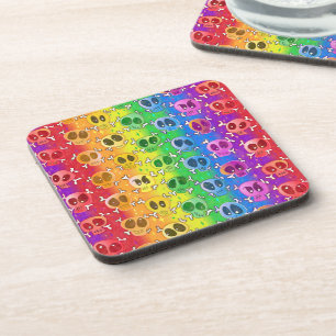 Porta-copo Arco-Íris Crânios de Orgulho gay