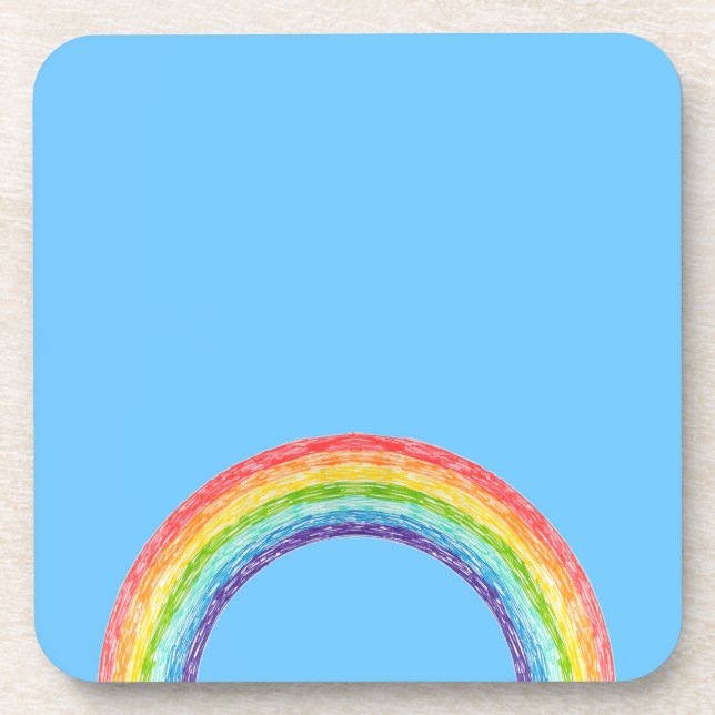 Porta-copo Arco-íris e céu azul (Frente)