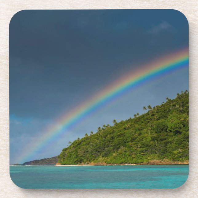 Porta-copo Arco-íris sobre a ilha, Samoa Americana (Frente)
