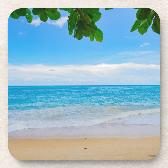 Porta-copo Areia e Surf Cênico Tropical Beach Sun (Frente)