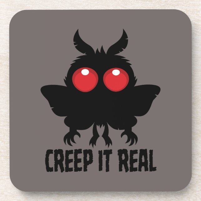 Porta-copo Arraste-se Real Mothman Criptídeo Misterioso (Frente)