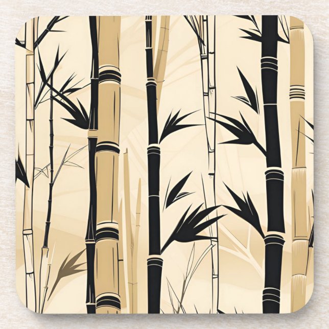 Porta-copo Art Deco Conjunto de Portas copos Bamboo (Frente)