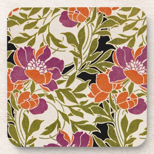 Porta-copo Art Nouveau padrão #3 (Frente)