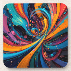 Porta-copo Arte Abstrata Colorida Pintura Moderna Vibrante