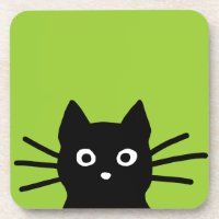 Arte animal bonito engraçada preta espreitando