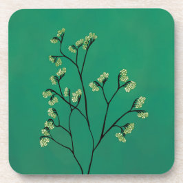 Porta-copo Arte Botânica Minimalista de Planta Verde