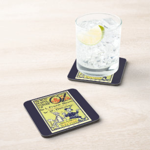 Porta-copo Arte da capa de livro vintage do Mágico de Oz, Pág