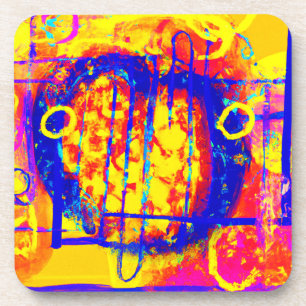 Porta-copo Arte de Abstrações Vibrantes Modernas