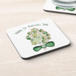 Porta-copo Arte de Aquarela Trevo da Sorte Shamrock