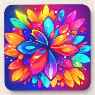 Porta-copo Arte de Flor Psicodélica