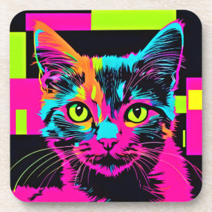 Porta-copo Arte de Gata Cyberpunk