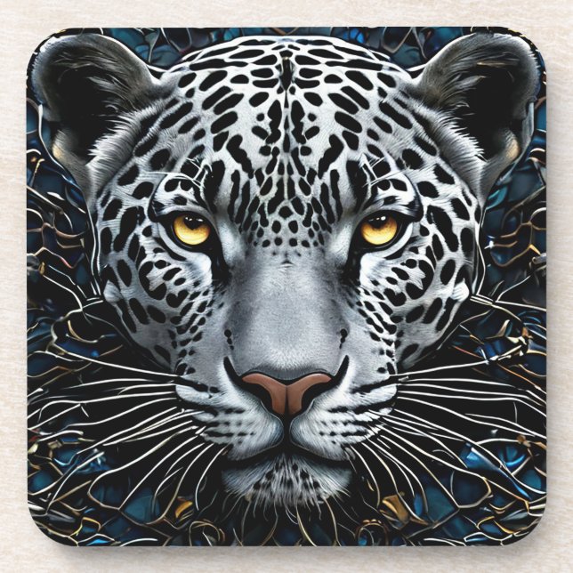 Porta-copo Arte de leopardo (Frente)